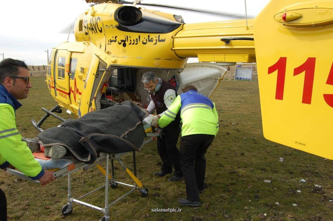 انتقال 32 هزار بیمار و مصدوم بدحال با بالگردهای اورژانس 115
